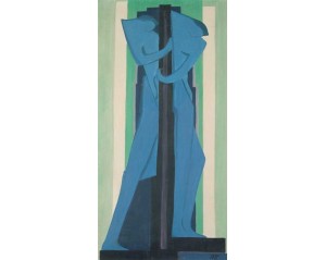 "Μπλε Φιγούρα" (Blue Figure) του Ούγγρου καλλιτέχνη János Mattis-Teutsch. Εκτύπωση έργο τέχνης σε κάμβα τελαρωμένο κάθετο 40Χ80εκ 
