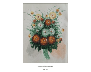 Λουλούδια, Λάδι σε μουσαμά τελαρωμένο 40Χ50cm