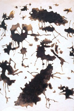 Βίλι Μπάουμαϊστερ (Willi Baumeister) με τίτλο "Μαύρο Φάντασμα" (Black Phantom).  Εκτύπωση έργο τέχνης σε κάμβα τελαρωμένο κάθετο 50Χ70εκ 