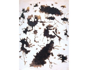 Βίλι Μπάουμαϊστερ (Willi Baumeister) με τίτλο "Μαύρο Φάντασμα" (Black Phantom).  Εκτύπωση έργο τέχνης σε κάμβα τελαρωμένο κάθετο 50Χ70εκ 