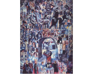 Πάβελ Φιλόνοφ (Pavel Filonov) με τίτλο "Οι Πύλες της Νάρβα" (The Narva Gates).  Εκτύπωση έργο τέχνης σε κάμβα τελαρωμένο κάθετο 50Χ70εκ 