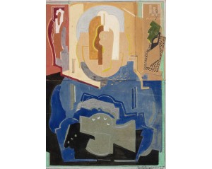  «Σύνθεση με τέσσερα στοιχεία» (Composition à quatre éléments) του Γάλλου ζωγράφου Albert Gleizes.  Εκτύπωση έργο τέχνης σε κάμβα τελαρωμένο κάθετο 50Χ70εκ 