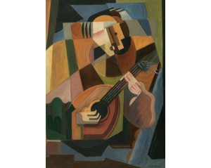 "Le Joueur de Luth" (Ο Λαουτιέρης) της María Blanchard.  Εκτύπωση έργο τέχνης σε κάμβα τελαρωμένο κάθετο 50Χ70εκ 