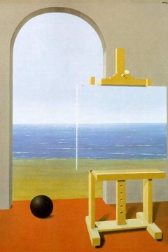 "Η Ανθρώπινη Κατάσταση" (La condition humaine) του Βέλγου σουρεαλιστή ζωγράφου René Magritte.  Εκτύπωση έργο τέχνης σε κάμβα τελαρωμένο κάθετο 50Χ70εκ 