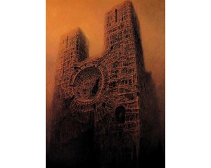 Zdzisław Beksiński Εκτύπωση έργο τέχνης σε κάμβα τελαρωμένο κάθετο 50Χ70εκ 