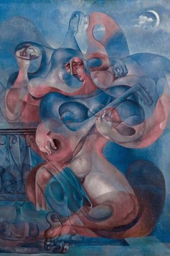 "Το Κορίτσι με το Μαντολίνο" ("The Girl with a Mandolin") του Αρμένιου καλλιτέχνη Ερβάντ Κοτσάρ (Yervand Kochar). Εκτύπωση έργο τέχνης σε κάμβα τελαρωμένο κάθετο 50Χ70εκ 