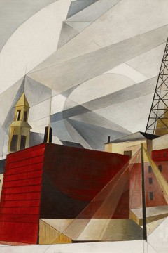 «Λάνκαστερ» (Lancaster) του Αμερικανού ζωγράφου Τσαρλς Ντέμουθ (Charles Demuth), Εκτύπωση έργο τέχνης σε κάμβα τελαρωμένο κάθετο 50Χ70εκ 