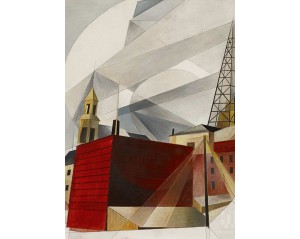 «Λάνκαστερ» (Lancaster) του Αμερικανού ζωγράφου Τσαρλς Ντέμουθ (Charles Demuth), Εκτύπωση έργο τέχνης σε κάμβα τελαρωμένο κάθετο 50Χ70εκ 