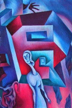 "Ληθαργικό Όνειρο" (Lethargic Dream), δημιουργία της Minu Valetova.  Εκτύπωση έργο τέχνης σε κάμβα τελαρωμένο κάθετο 50Χ70εκ 