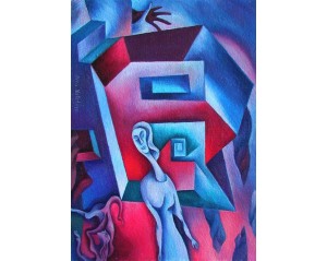 "Ληθαργικό Όνειρο" (Lethargic Dream), δημιουργία της Minu Valetova.  Εκτύπωση έργο τέχνης σε κάμβα τελαρωμένο κάθετο 50Χ70εκ 