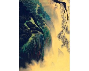 "Jeweled Coast" (Κοσμηματοστολισμένη Ακτή), δημιουργία του Αμερικανού καλλιτέχνη Eyvind Earle. Εκτύπωση έργο τέχνης σε κάμβα τελαρωμένο κάθετο 50Χ70εκ 