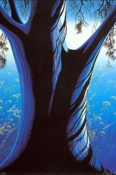 "Blue Pine" (Μπλε Πεύκο), δημιουργία του Αμερικανού καλλιτέχνη Eyvind Earle. Εκτύπωση έργο τέχνης σε κάμβα τελαρωμένο κάθετο 50Χ70εκ 