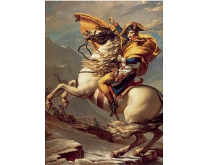 Ζακ-Λουί Νταβίντ με τίτλο "Ο Ναπολέων διασχίζει τις Άλπεις".  Εκτύπωση έργο τέχνης σε κάμβα τελαρωμένο κάθετο 50Χ70εκ 