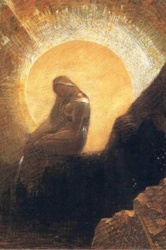  "Μελαγχολία" (Melancholy), που δημιουργήθηκε από τον Γάλλο συμβολιστή καλλιτέχνη Οντιλόν Ρεντόν (Odilon Redon).  Εκτύπωση έργο τέχνης σε κάμβα τελαρωμένο κάθετο 50Χ70εκ 