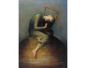 George Frederic Watts, με τίτλο "Ελπίδα" (Hope) Εκτύπωση έργο τέχνης σε κάμβα τελαρωμένο κάθετο 50Χ70εκ 