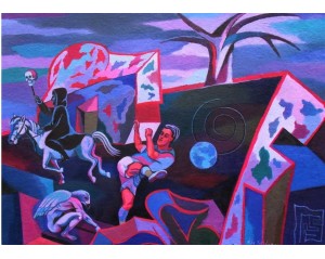 Εκτύπωση έργο τέχνης σε κάμβα τελαρωμένο οριζόντιο 50Χ70εκ 