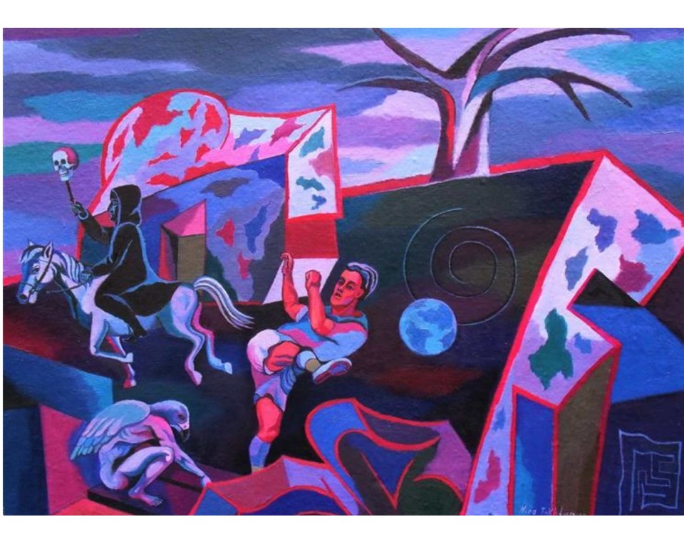 Εκτύπωση έργο τέχνης σε κάμβα τελαρωμένο οριζόντιο 50Χ70εκ 