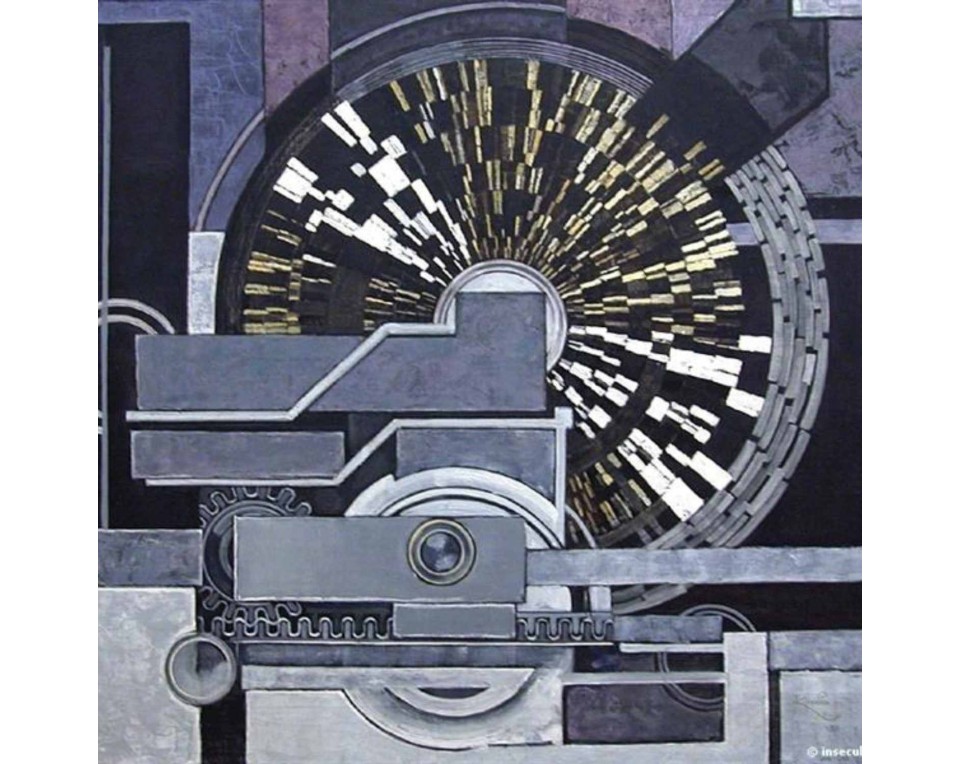 Εκτύπωση έργο τέχνης σε κάμβα τελαρωμένο τετράγωνο 50Χ50εκ 