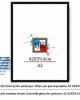 Μαύρη ξύλινη κορνίζα 2εκ με τζάμι 42X59,4εκ(A2)