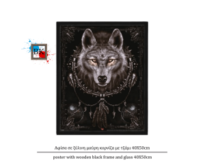 Αφίσα σε ξύλινη μαύρη κορνίζα με τζάμι 40Χ50cm