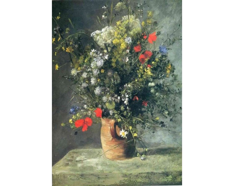 ΠΙΝΑΚΑΣ ΣΕ ΚΑΜΒΑ Pierre-Auguste Renoir - Λουλούδια σε Βάζο