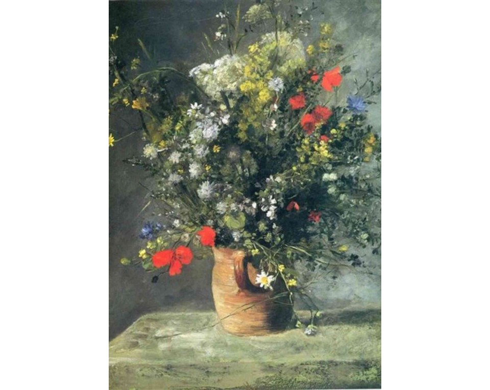 ΠΙΝΑΚΑΣ ΣΕ ΚΑΜΒΑ Pierre-Auguste Renoir - Λουλούδια σε Βάζο