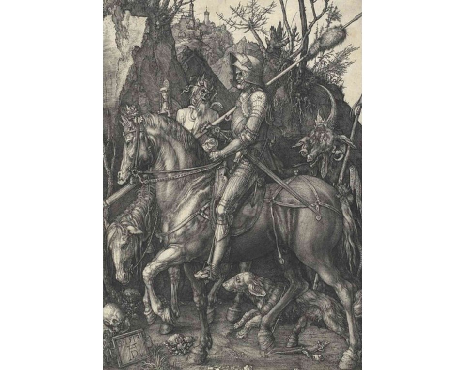 ΠΙΝΑΚΑΣ ΣΕ ΚΑΜΒΑ Albrecht Dürer - Ο Ιππότης, ο Θάνατος και ο Διάβολος