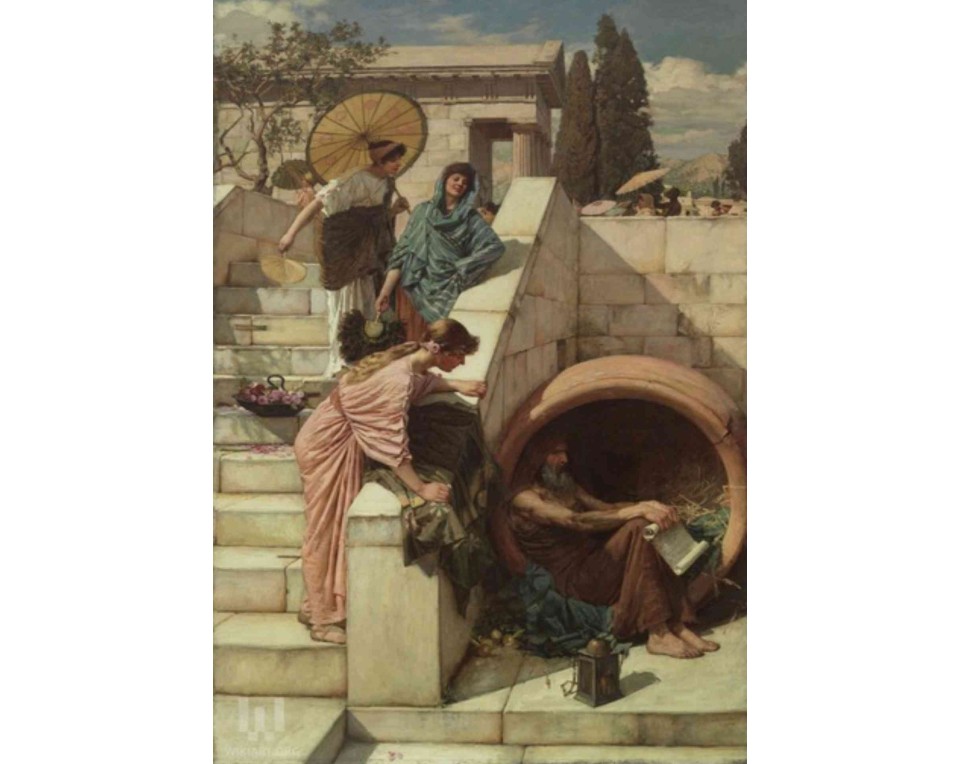 ΠΙΝΑΚΑΣ ΣΕ ΚΑΜΒΑ John William Waterhouse - Διογένης