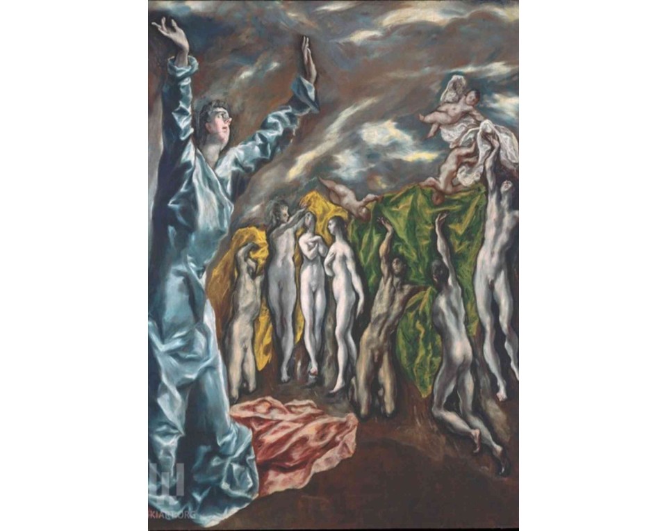 ΠΙΝΑΚΑΣ ΣΕ ΚΑΜΒΑ El Greco - Το Άνοιγμα της Πέμπτης Σφραγίδας