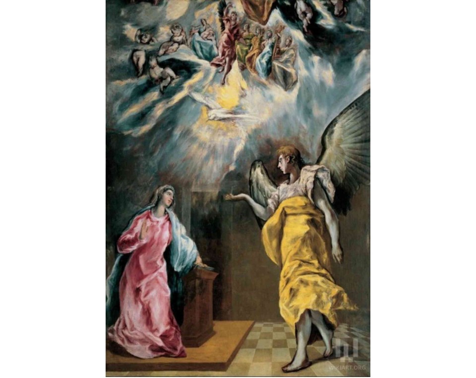 ΠΙΝΑΚΑΣ ΣΕ ΚΑΜΒΑ El Greco - Ο Ευαγγελισμός