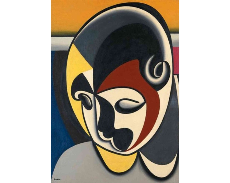 ΠΙΝΑΚΑΣ ΣΕ ΚΑΜΒΑ Auguste Herbin - Κεφάλι Γυναίκας / Κυβιστικό Πορτρέτο