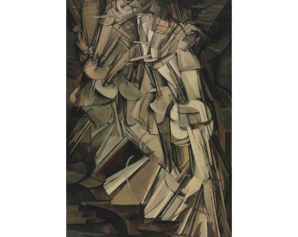 ΠΙΝΑΚΑΣ ΣΕ ΚΑΜΒΑ Marcel Duchamp - Γυμνό που Κατεβαίνει μια Σκάλα, Αρ. 2