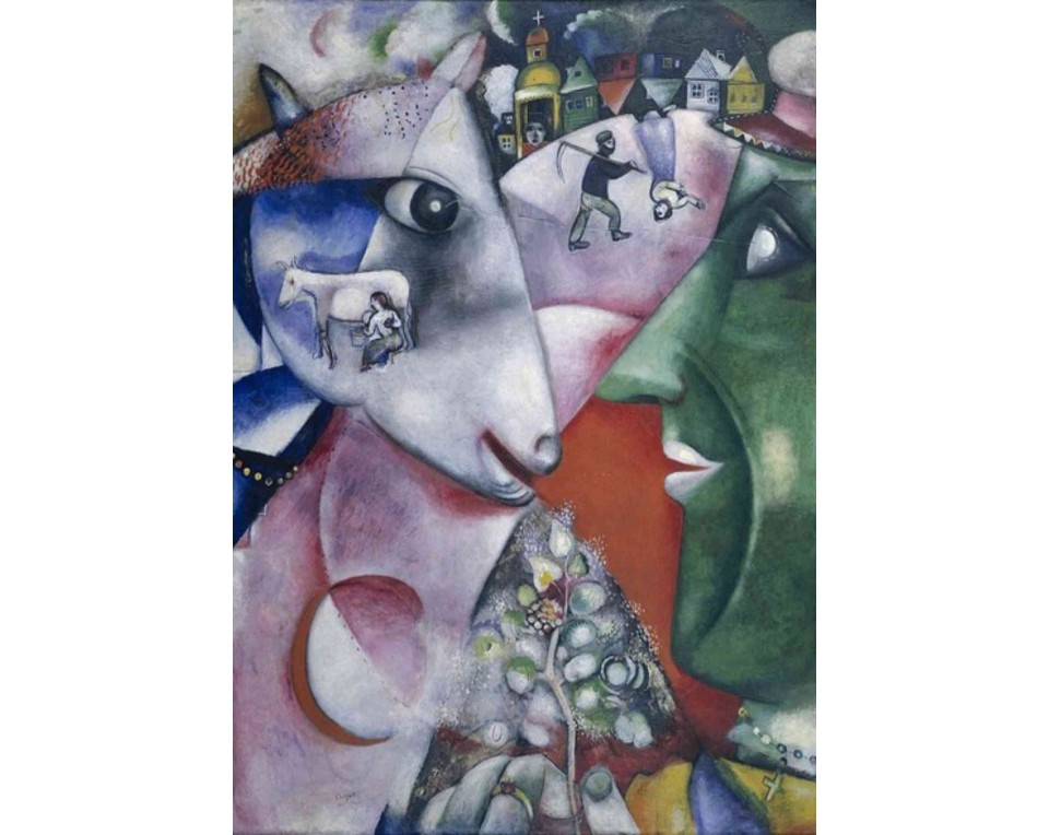 ΠΙΝΑΚΑΣ ΣΕ ΚΑΜΒΑ Marc Chagall - Εγώ και το Χωριό