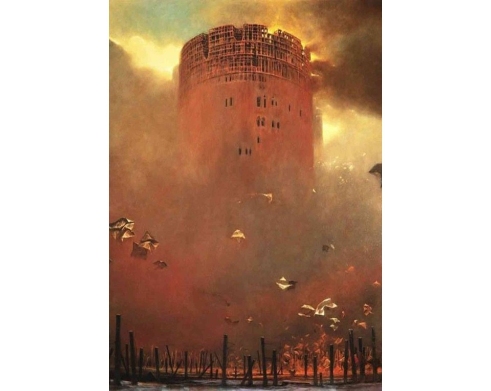 ΠΙΝΑΚΑΣ ΣΕ ΚΑΜΒΑ Zdzisław Beksiński - Χωρίς Τίτλο