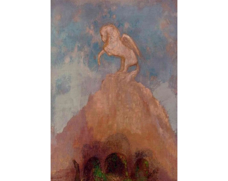 ΠΙΝΑΚΑΣ ΣΕ ΚΑΜΒΑ Odilon Redon - Πήγασος / Λευκός Πήγασος