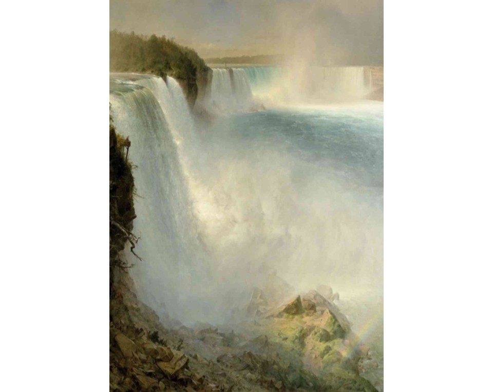 ΠΙΝΑΚΑΣ ΣΕ ΚΑΜΒΑ Frederic Edwin Church - Οι Καταρράκτες του Νιαγάρα, από την Αμερικανική Πλευρά