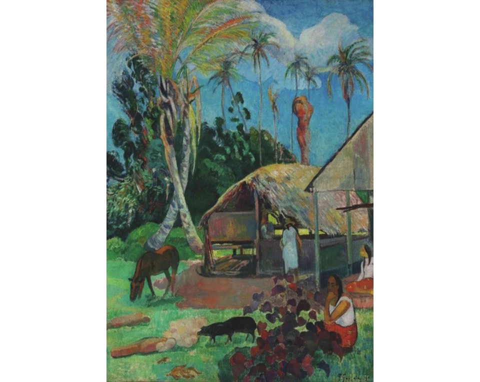ΠΙΝΑΚΑΣ ΣΕ ΚΑΜΒΑ Paul Gauguin - Τα Μαύρα Γουρούνια