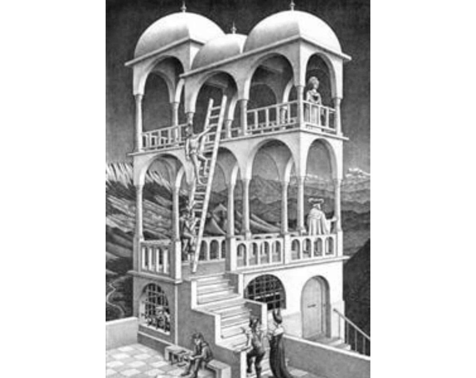 ΠΙΝΑΚΑΣ ΣΕ ΚΑΜΒΑ M. C. Escher - Αρχιτεκτονική Σύνθεση