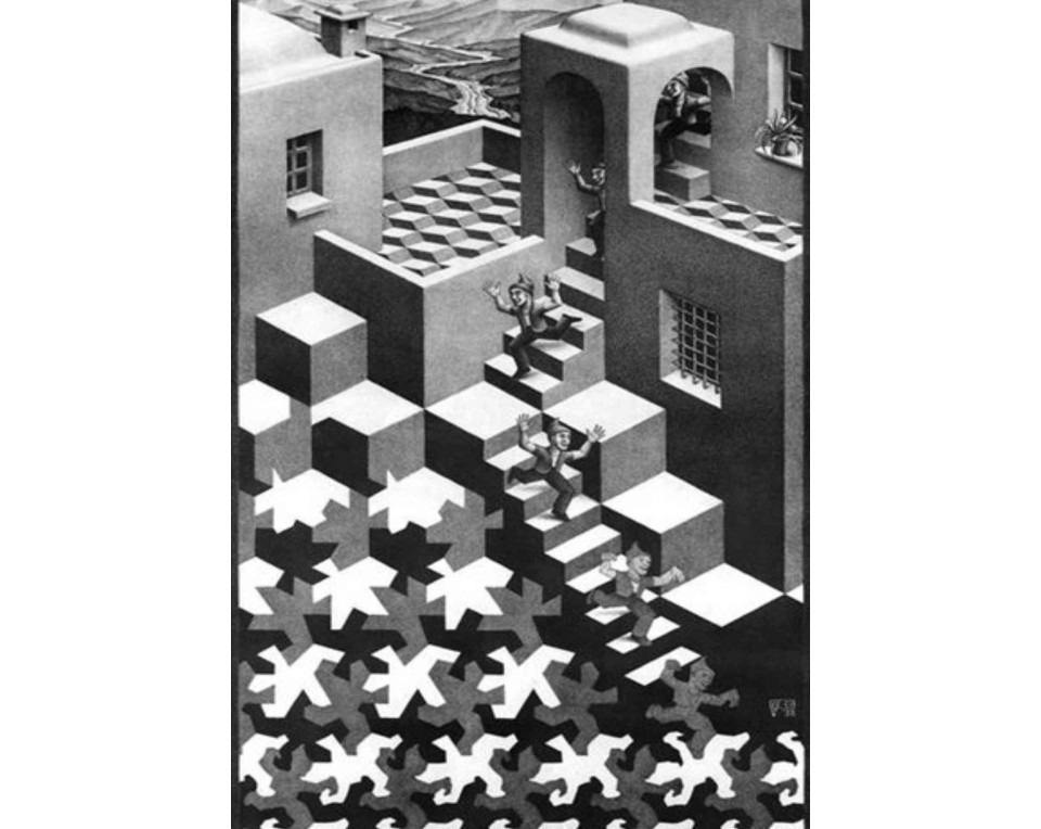 ΠΙΝΑΚΑΣ ΣΕ ΚΑΜΒΑ M. C. Escher - Αρχιτεκτονική Σύνθεση
