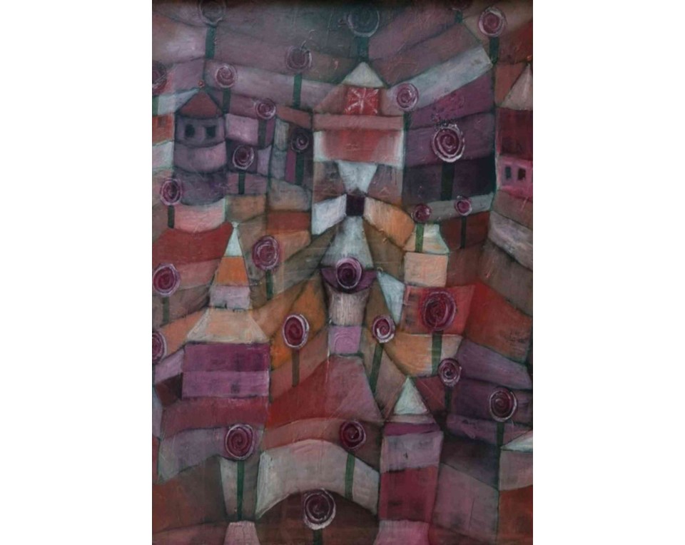 ΠΙΝΑΚΑΣ ΣΕ ΚΑΜΒΑ Paul Klee - Ροδώνας / Κήπος με Τριαντάφυλλα