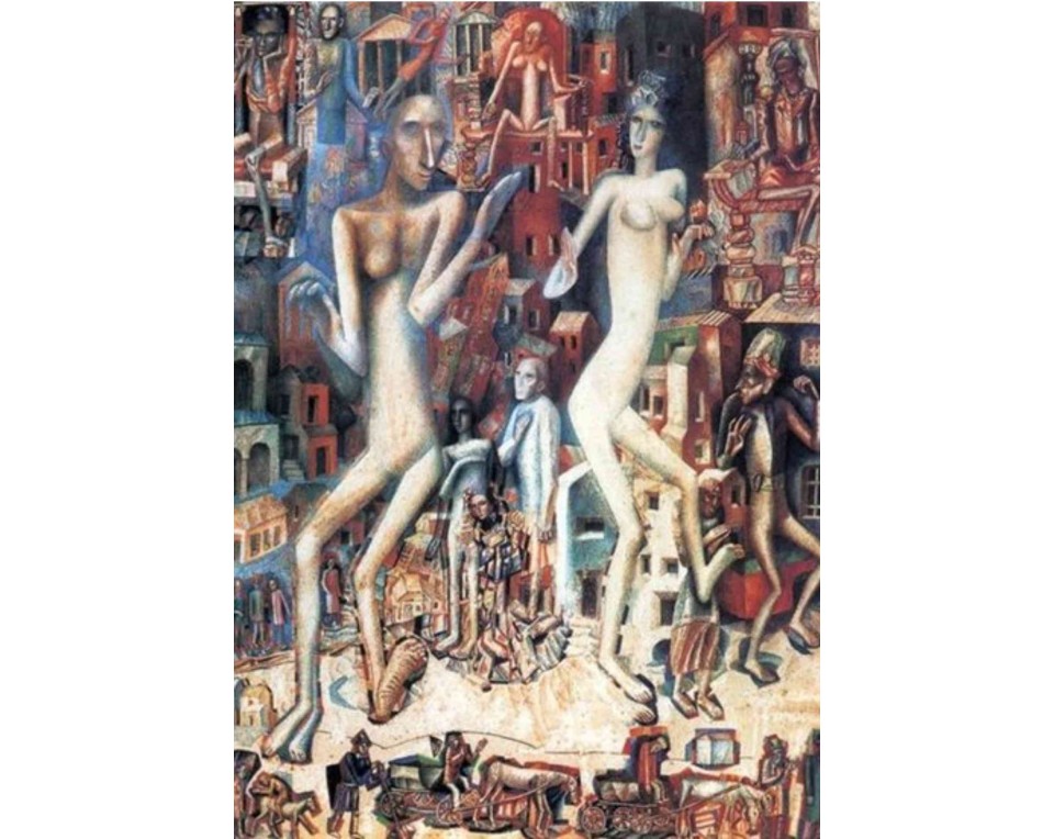ΠΙΝΑΚΑΣ ΣΕ ΚΑΜΒΑ Yervand Kochar - Αδάμ και Εύα