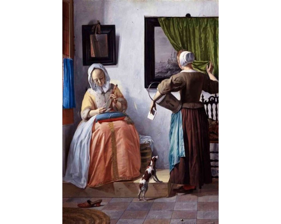 ΠΙΝΑΚΑΣ ΣΕ ΚΑΜΒΑ Gabriël Metsu - Γυναίκα που Διαβάζει Γράμμα