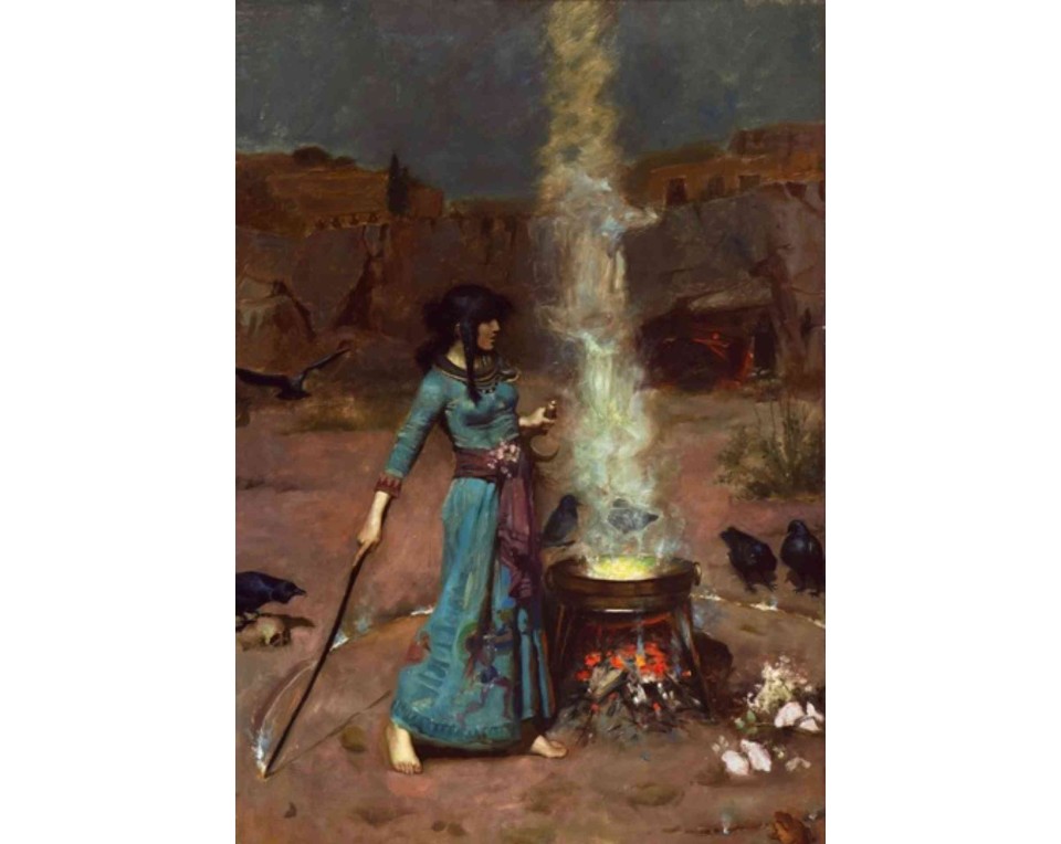 ΠΙΝΑΚΑΣ ΣΕ ΚΑΜΒΑ John William Waterhouse - Ο Μαγικός Κύκλος