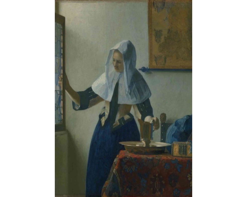 ΠΙΝΑΚΑΣ ΣΕ ΚΑΜΒΑ Johannes Vermeer - Γυναίκα με Κανάτα Νερού