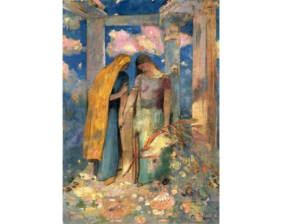 ΠΙΝΑΚΑΣ ΣΕ ΚΑΜΒΑ Odilon Redon - Μύστες (Το Ιερό)