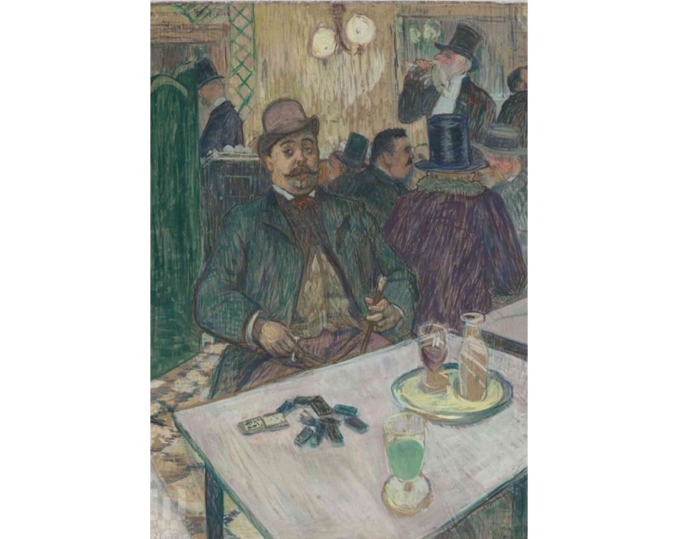ΠΙΝΑΚΑΣ ΣΕ ΚΑΜΒΑ Henri de Toulouse-Lautrec - Στο Καφέ La Mie