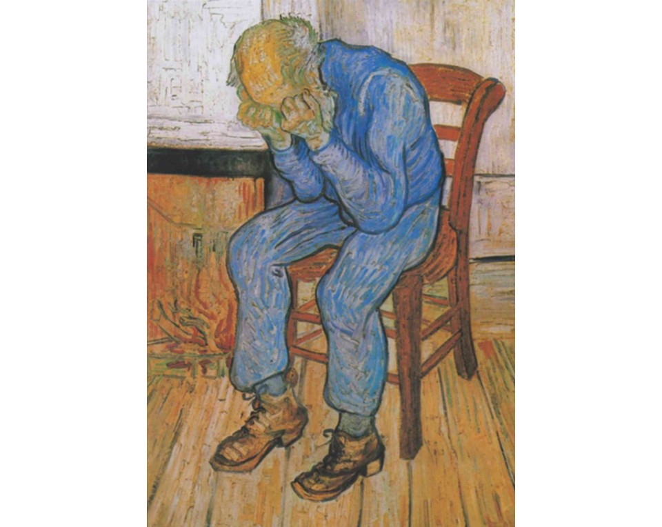 ΠΙΝΑΚΑΣ ΣΕ ΚΑΜΒΑ Vincent van Gogh - Στην Πύλη της Αιωνιότητας (Θλιμμένος Γέρος)