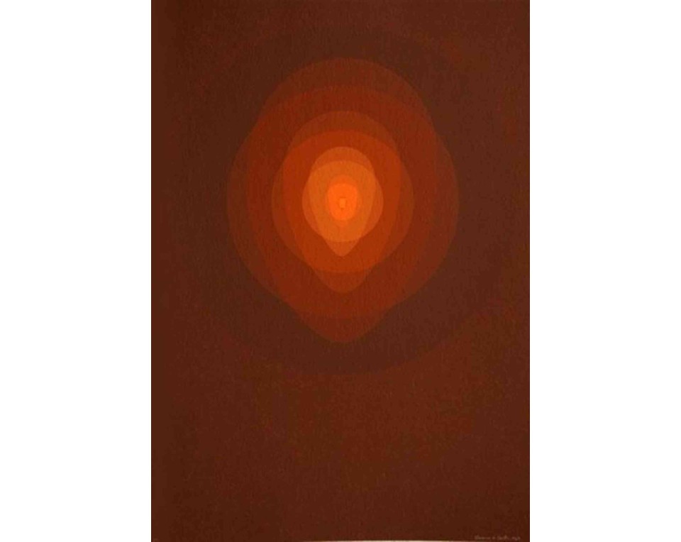 ΠΙΝΑΚΑΣ ΣΕ ΚΑΜΒΑ Clarence Holbrook Carter - Καφέ Μαντάλα (1969)
