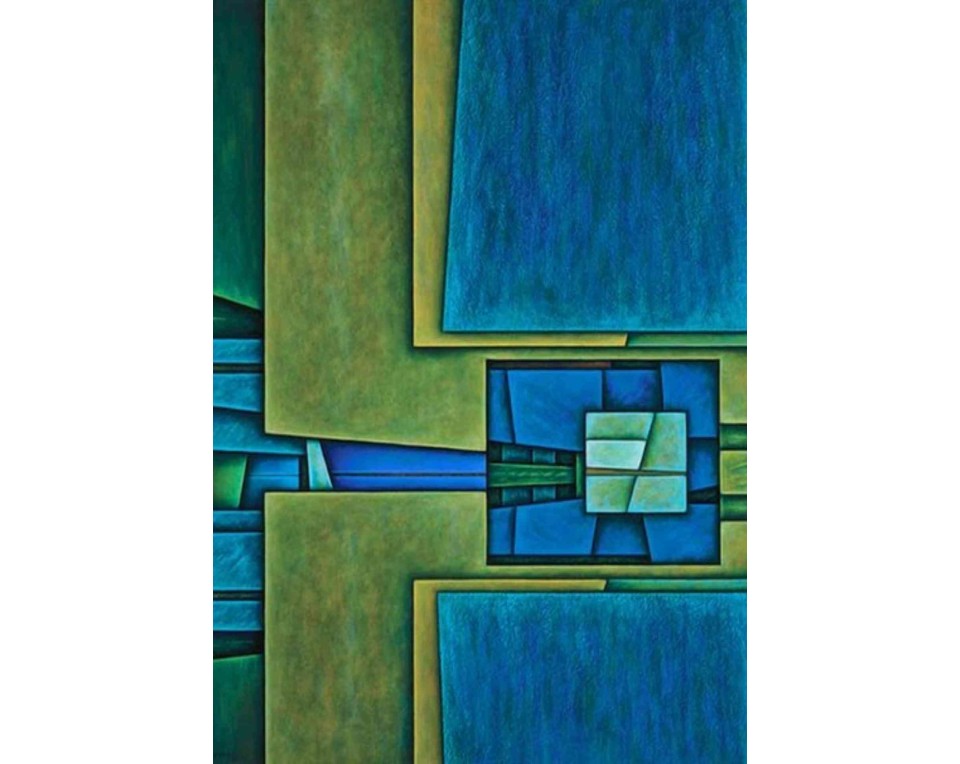 ΠΙΝΑΚΑΣ ΣΕ ΚΑΜΒΑ Gunther Gerzso - Paisaje Espejismo / Mirage Landscape (2000)