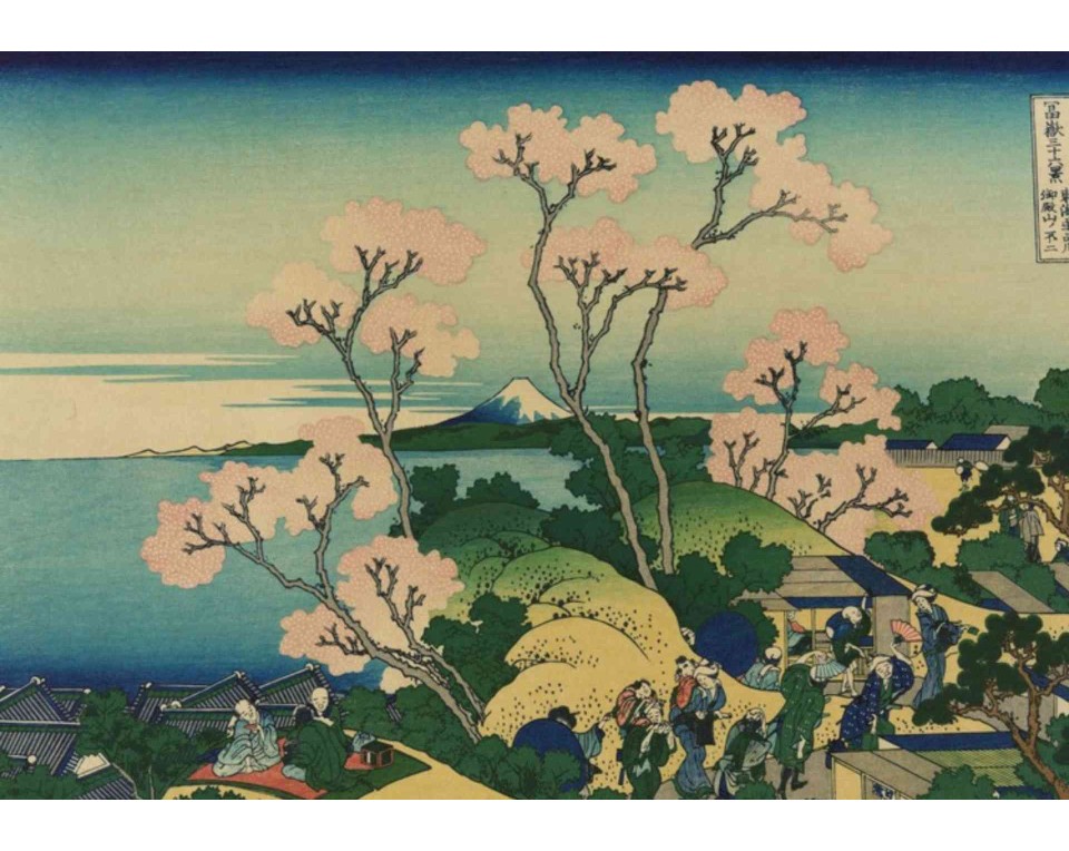 ΠΙΝΑΚΑΣ ΣΕ ΚΑΜΒΑ Katsushika Hokusai - Ο Λόφος Γκοτενγιάμα στη Σιναγκάβα